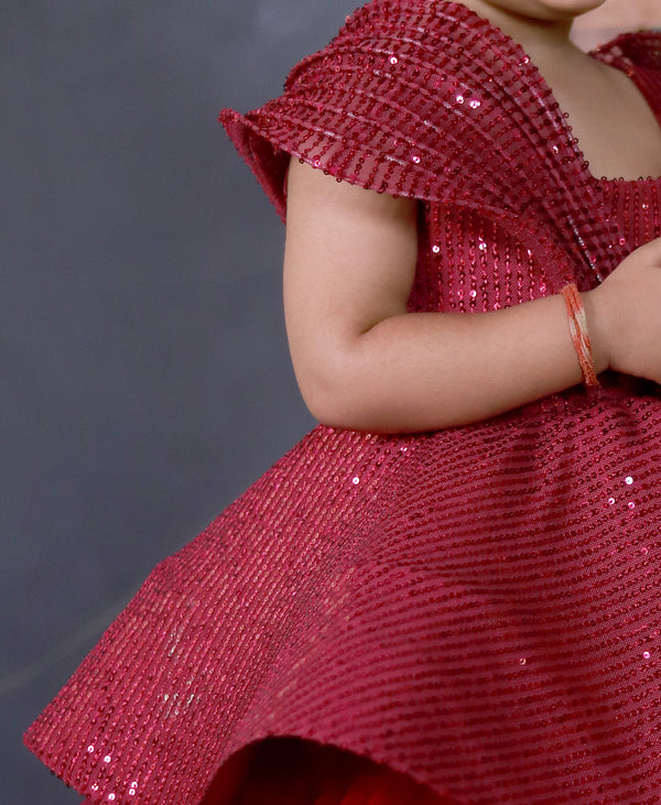 Maroon Sequence Dress