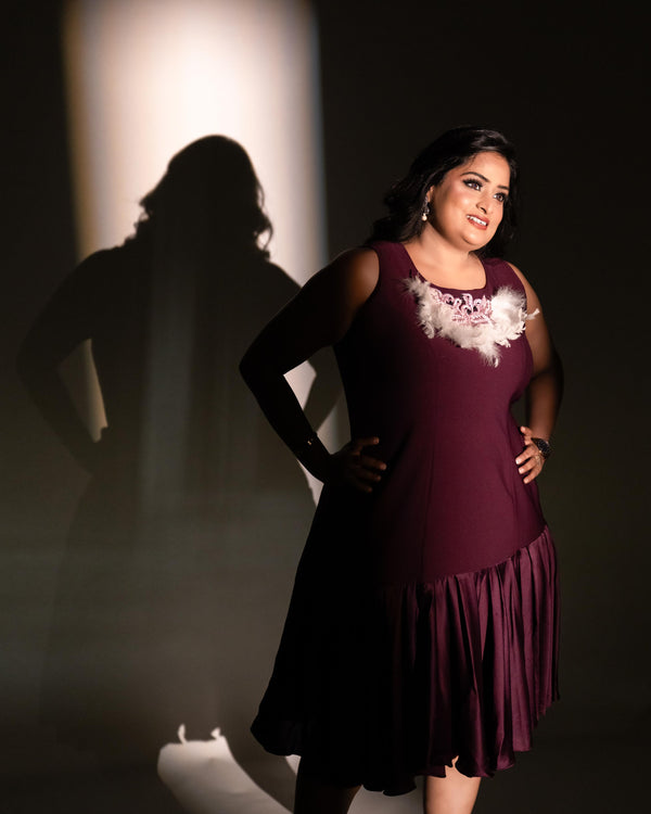 Purple flamingo dress