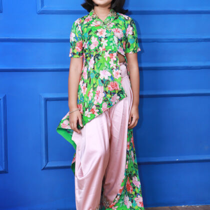 Peach Green Floral Set