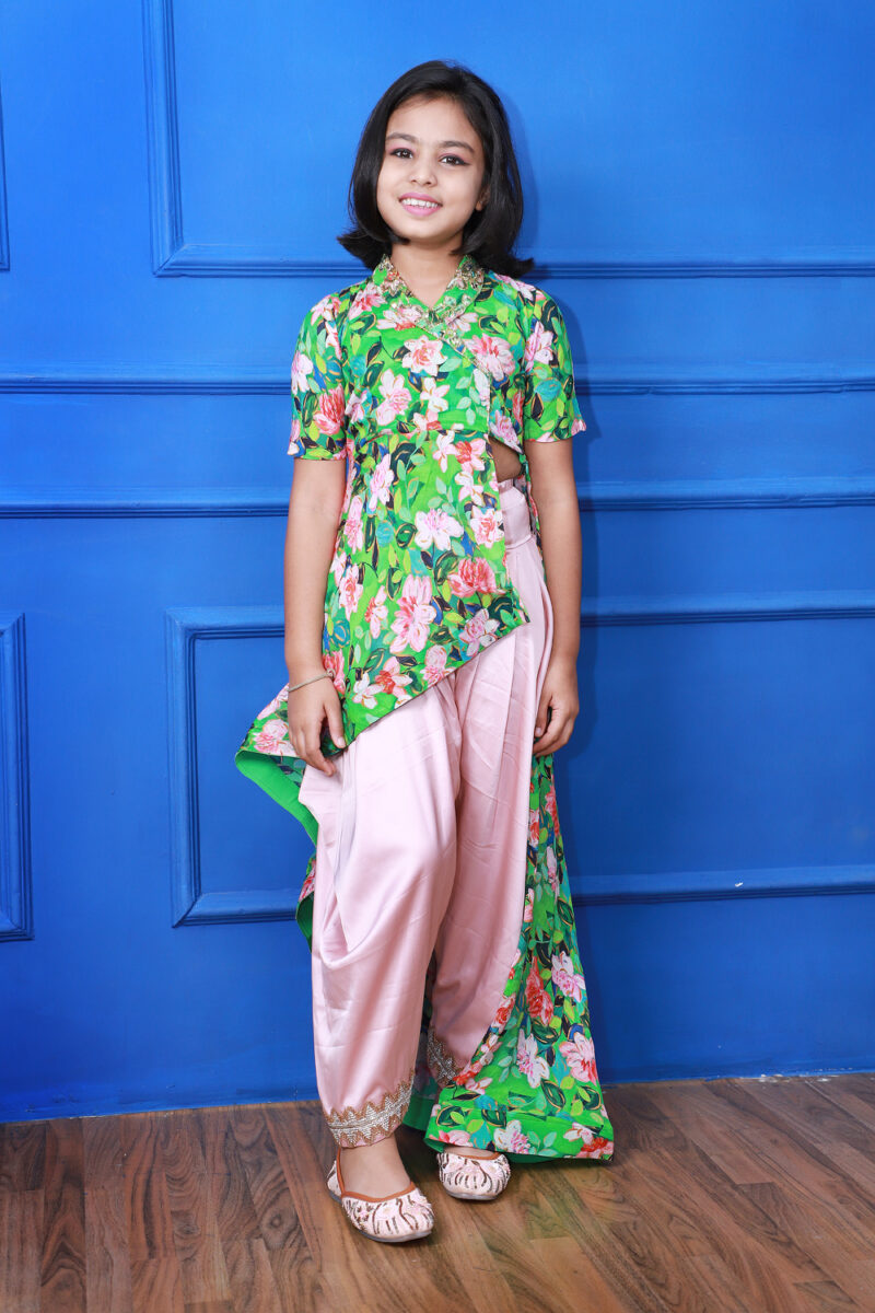 Peach Green Floral Set