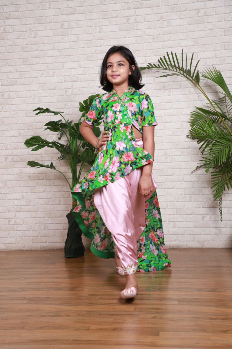Peach Green Floral Set - Image 2