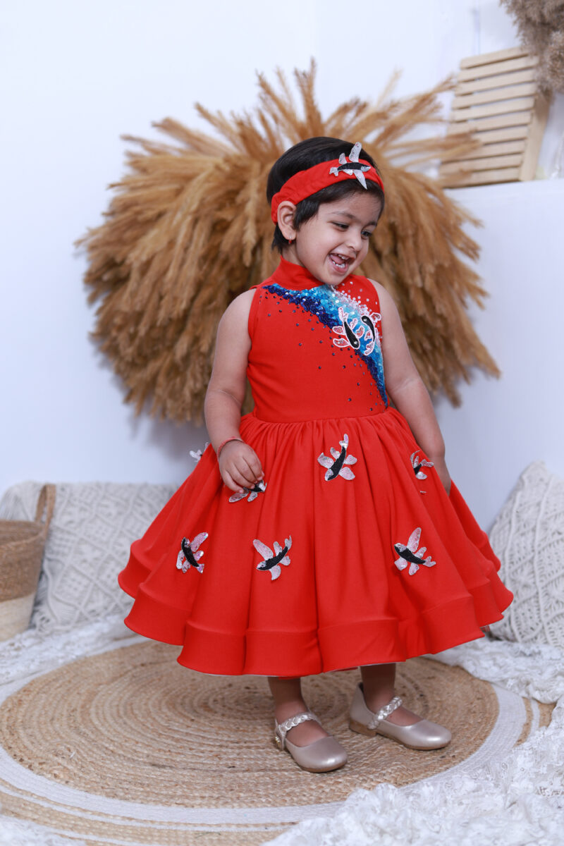 Red Aqua Dress - Image 3