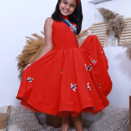 Red Aqua Dress