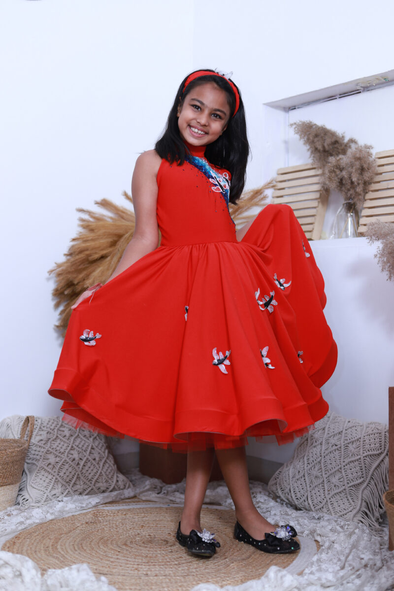 Red Aqua Dress
