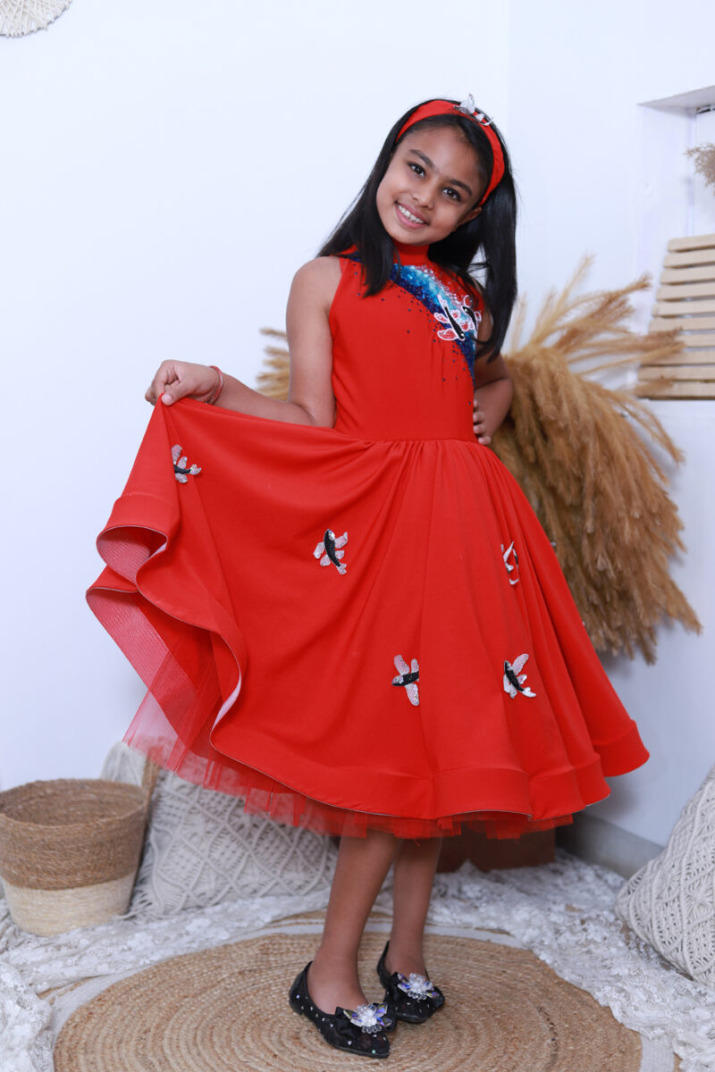Red Aqua Dress - Image 2