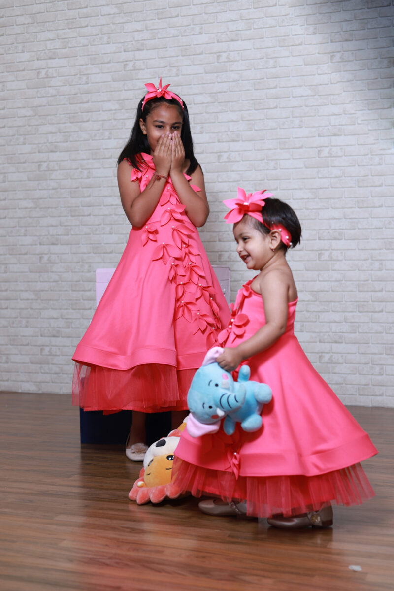 Pink 3D Flower Dress - Image 6
