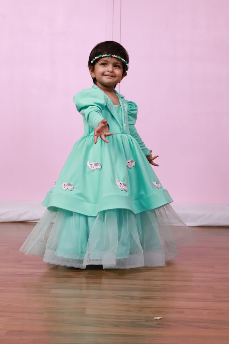 Turqoise Elephant Dress - Image 4