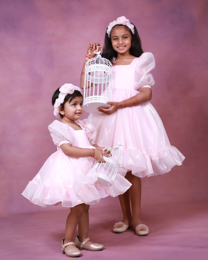 Pink Foil Flower Dress - Image 2