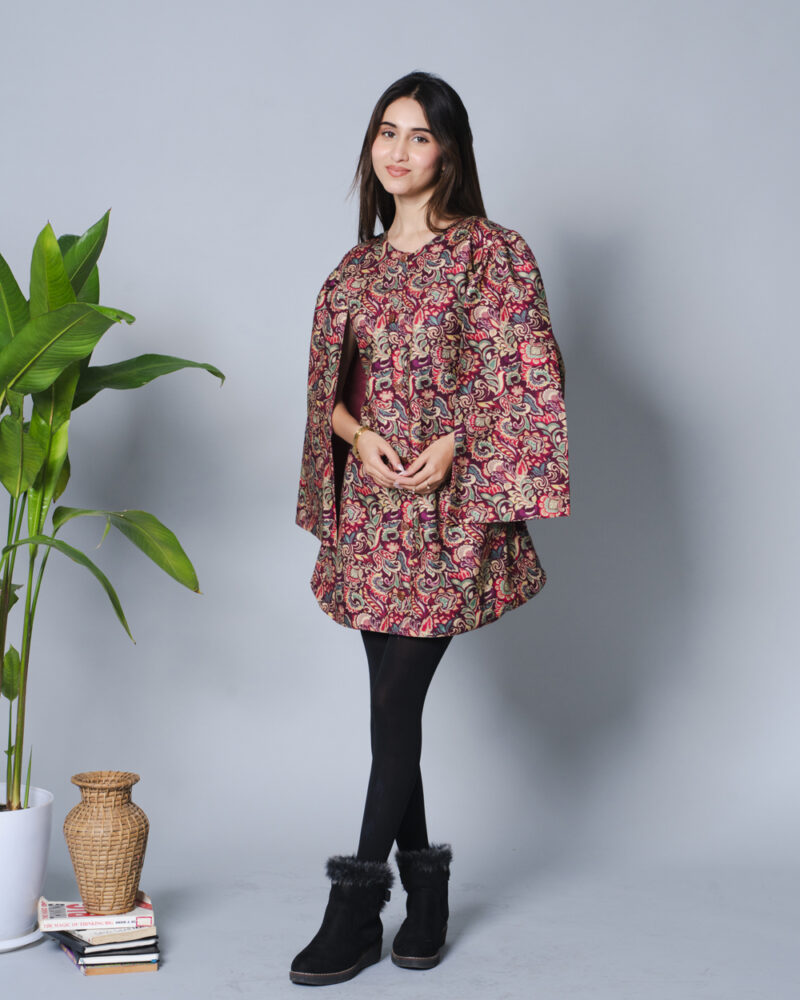 Pashmina Floral Cape - Image 5