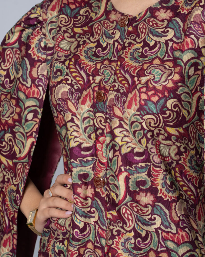 Pashmina Floral Cape - Image 4
