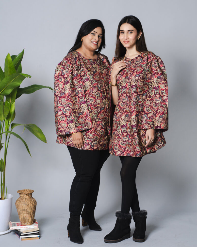 Pashmina Floral Cape - Image 3