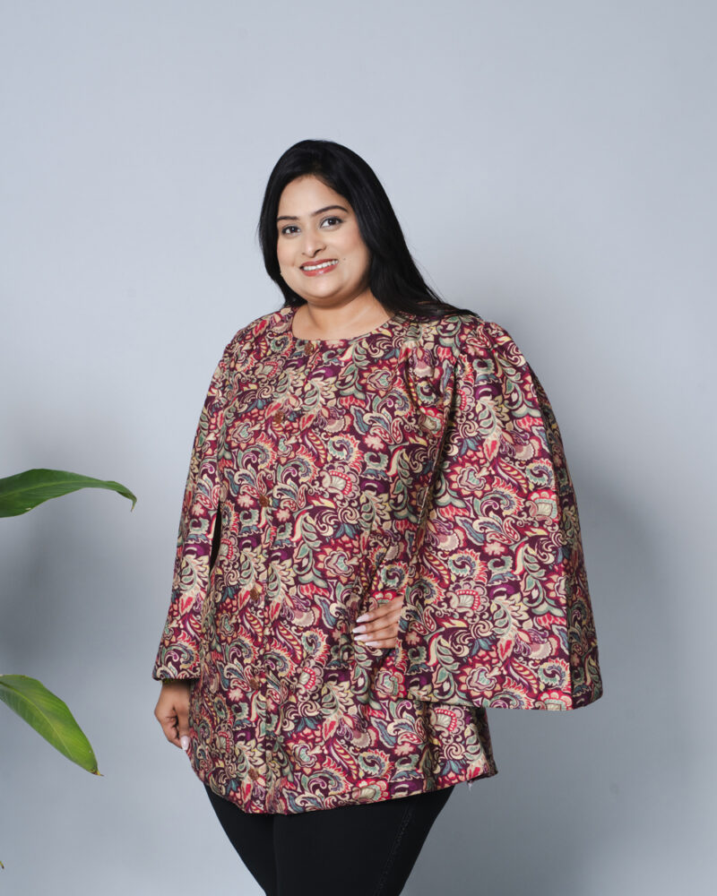 Pashmina Floral Cape - Image 2