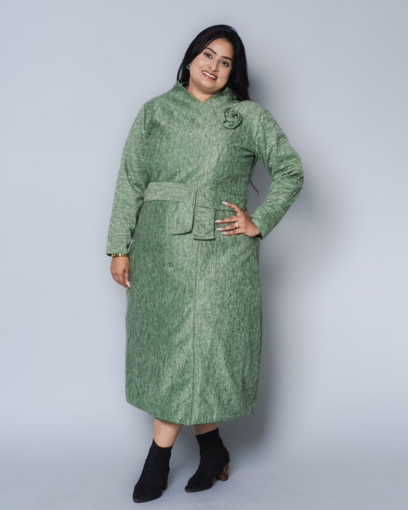 Zucchini Winter Flower Long Dress - Image 3