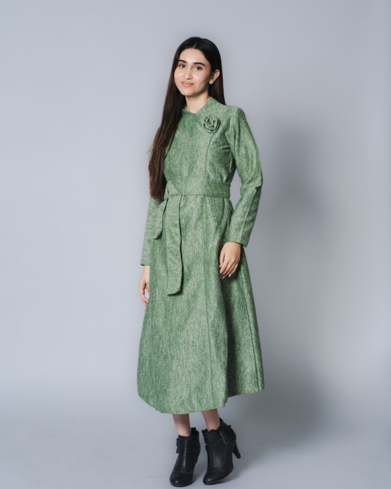 Zucchini Winter Flower Long Dress - Image 7
