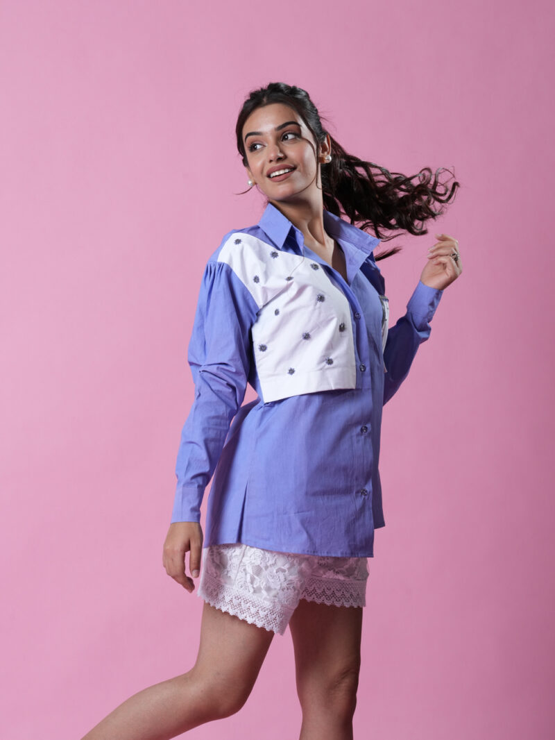Sky Blue Jacket Shirt - Image 8