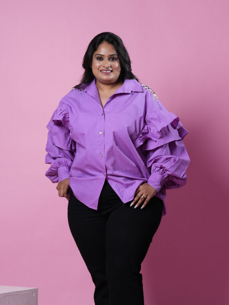 Lavender Flower Shirt - Image 7