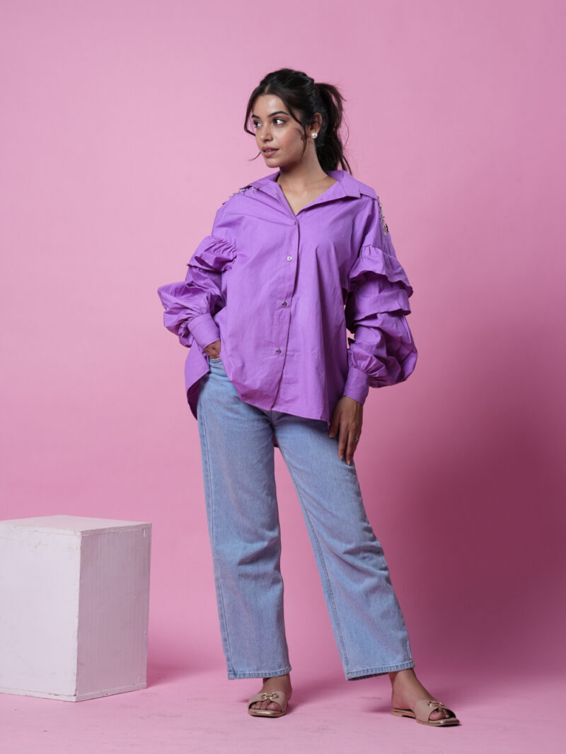 Lavender Flower Shirt - Image 6